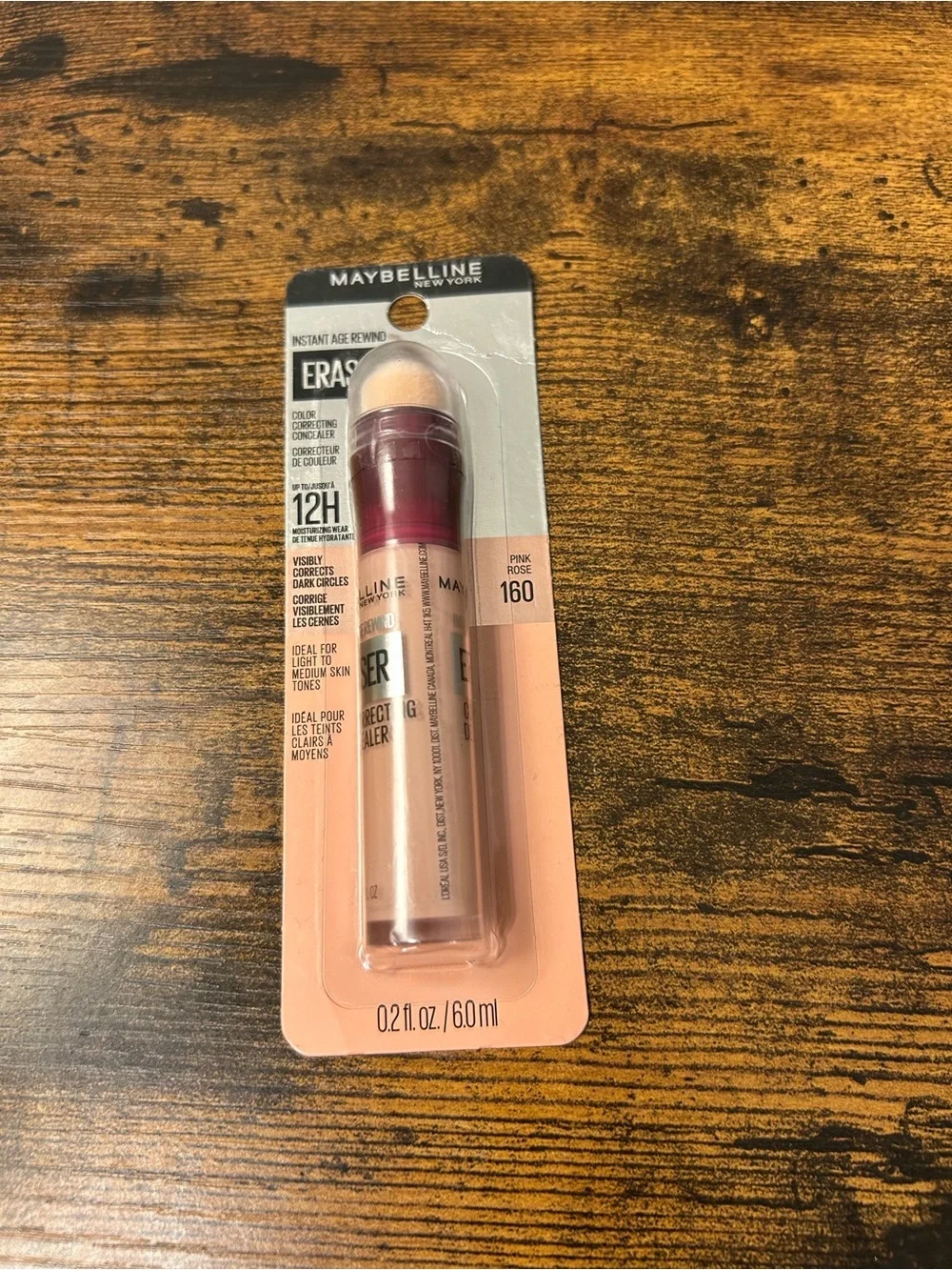 Maybelline Instant Age Rewind Eraser Color Correcting Concealer Pink 160